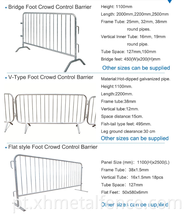 Crowd Control Barrier Fence